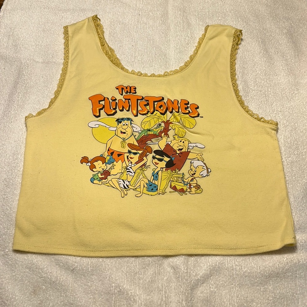 The Flintstones Yellow Crop Top - XXL